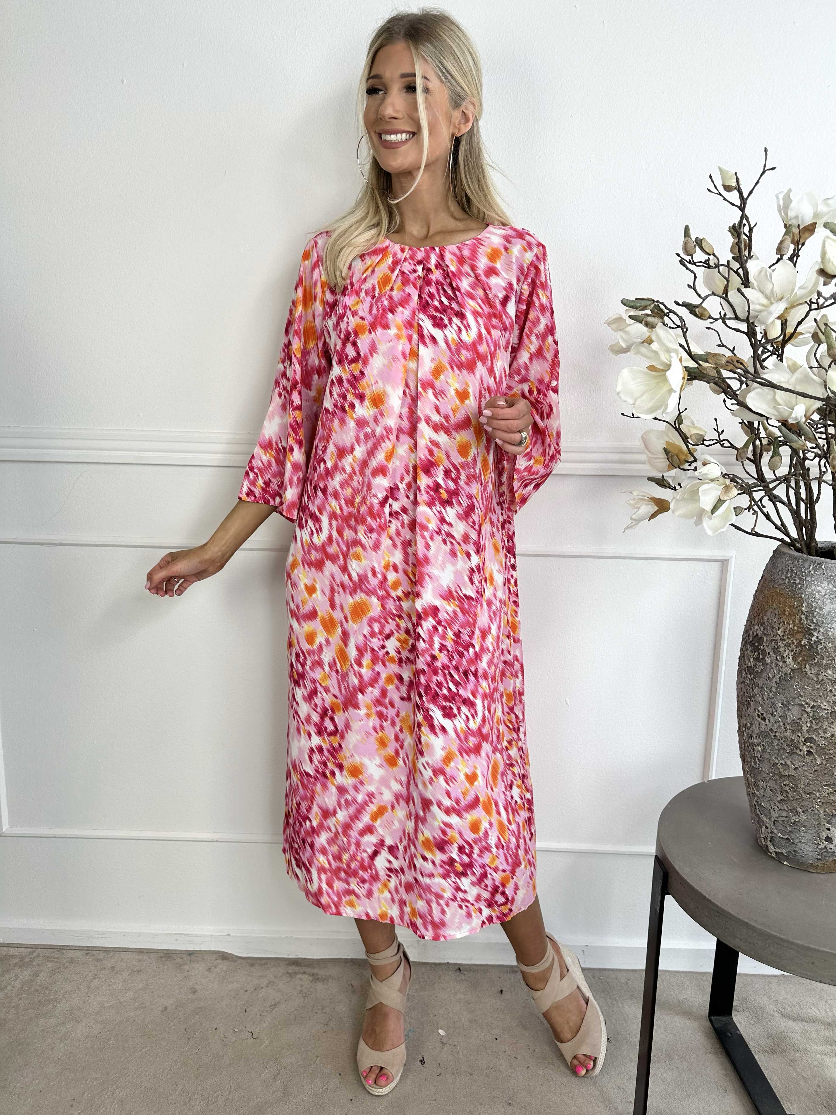 Gigi - Mångfärgad mönstrad tunikaklänning